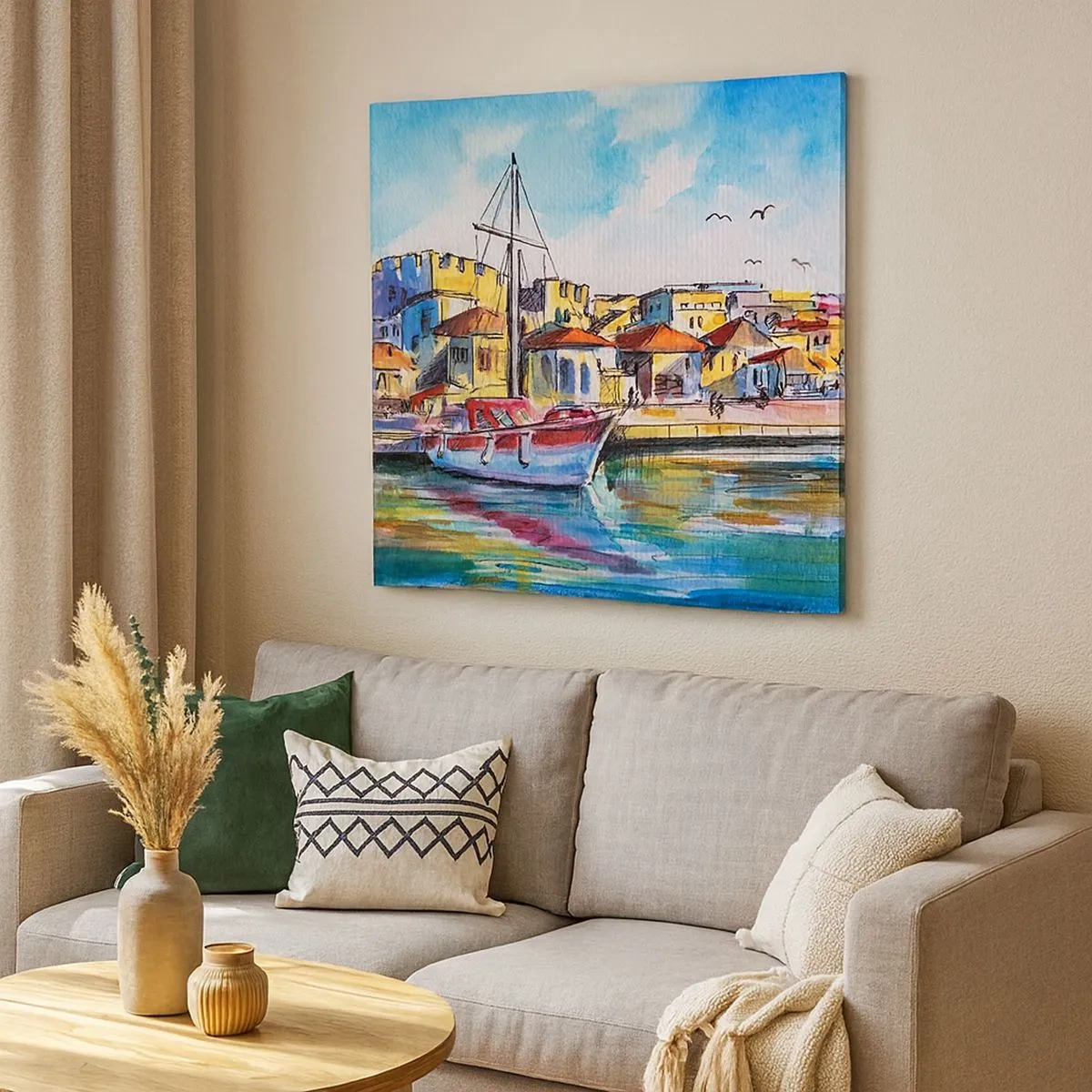 Quadro su tela - Stampe su Tela - Un colorato pomeriggio - 30x30 cm