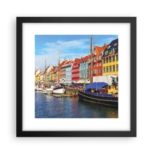 Poster in cornice nera - Riva gioiosa - 30x30 cm