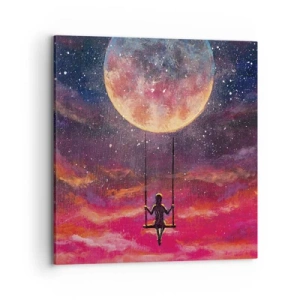 Quadro su tela - Stampe su Tela - Con la testa tra le nuvole - 70x70 cm
