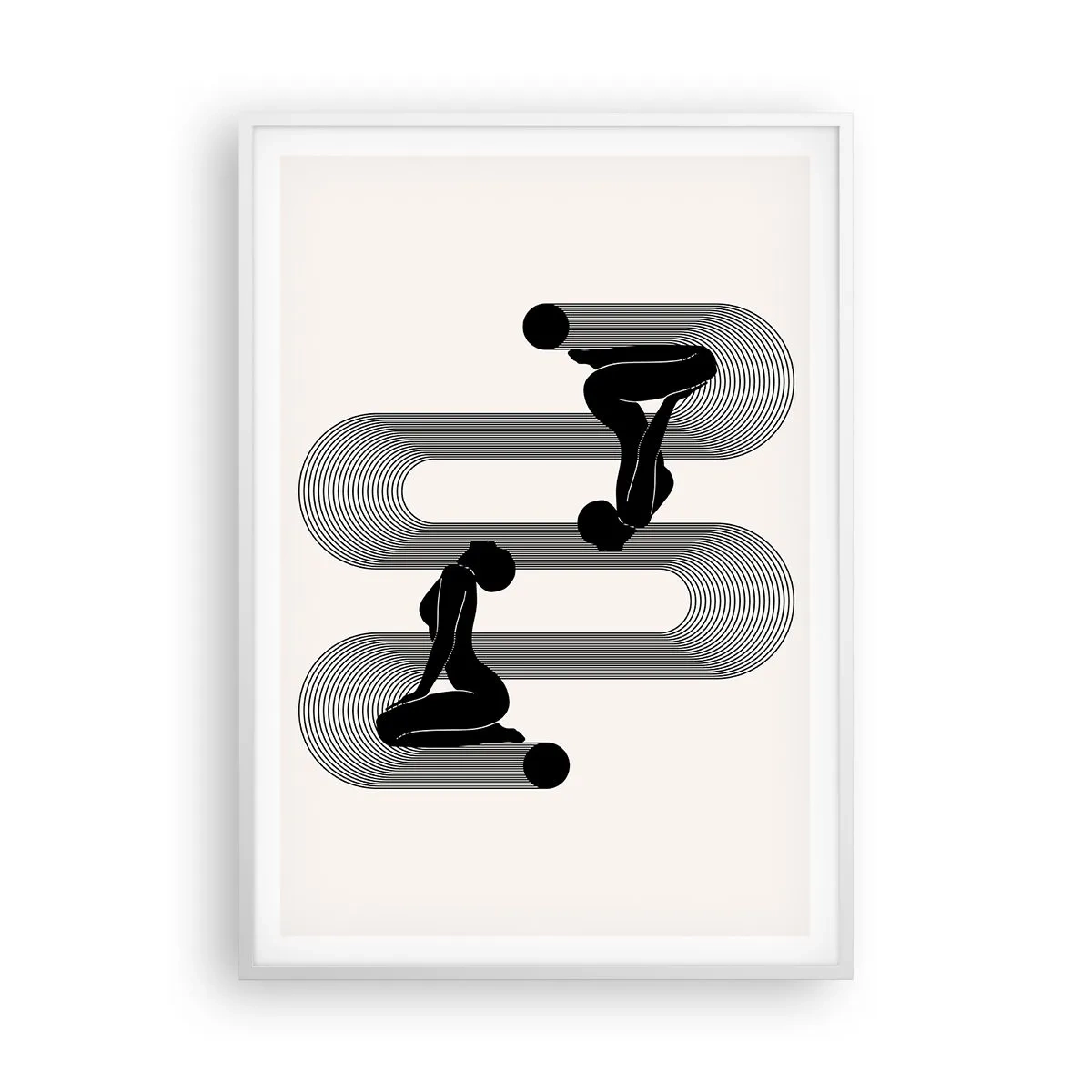 Poster in cornice bianca - Simmetria sensuale - 70x100 cm