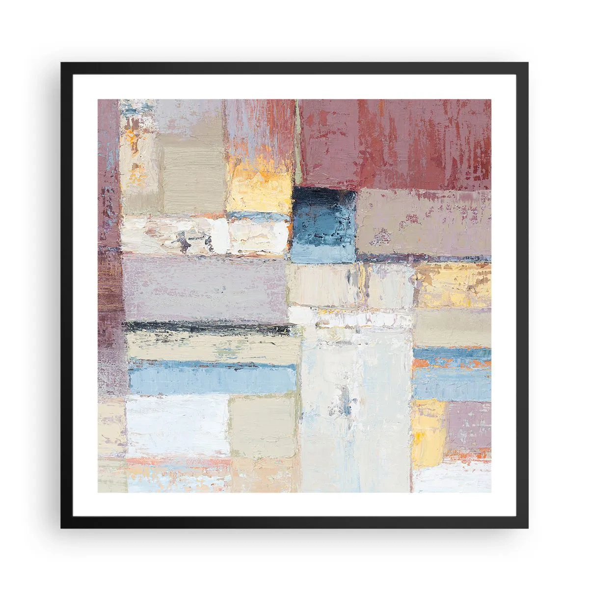 Poster in cornice nera - La pace della geometria - 60x60 cm