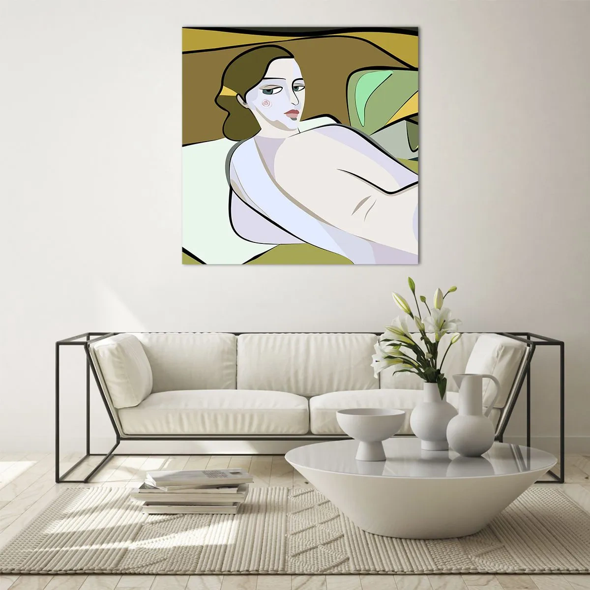 Quadro su vetro - Ritratto intimo - 30x30 cm