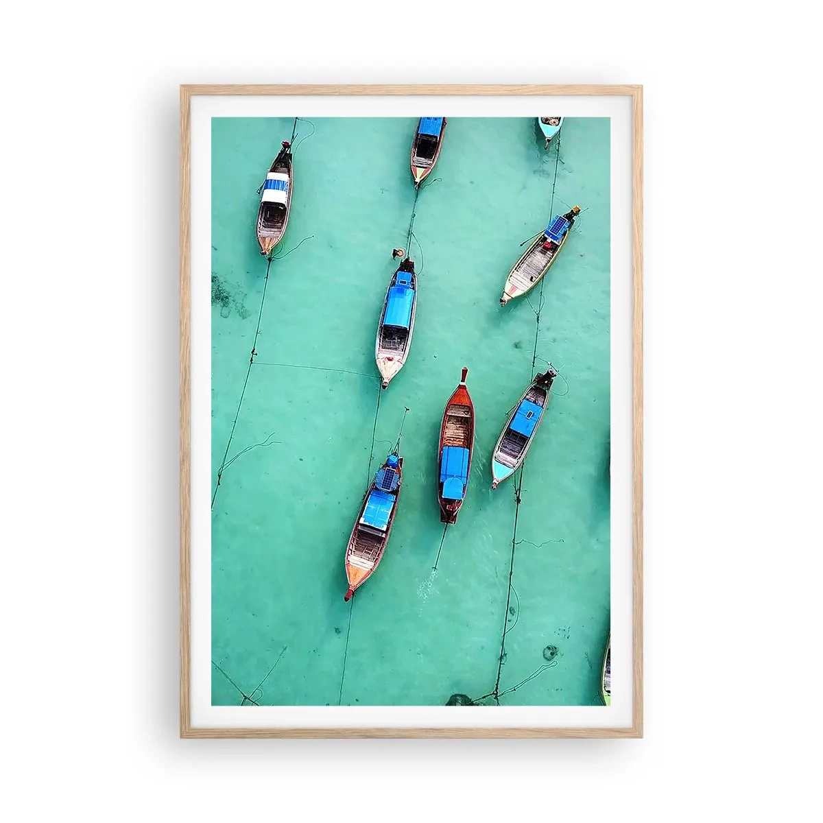 Poster in cornice rovere chiaro - In gioiosa attesa - 70x100 cm