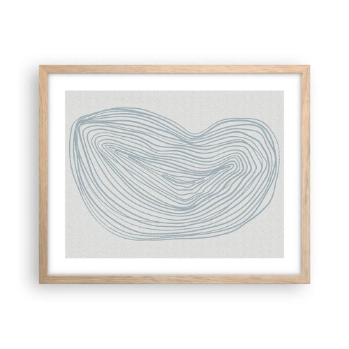 Poster in cornice rovere chiaro - Il sorriso di una goccia - 50x40 cm