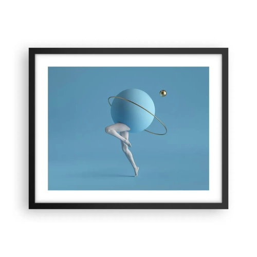 Poster in cornice nera - E i pianeti folleggiano - 50x40 cm