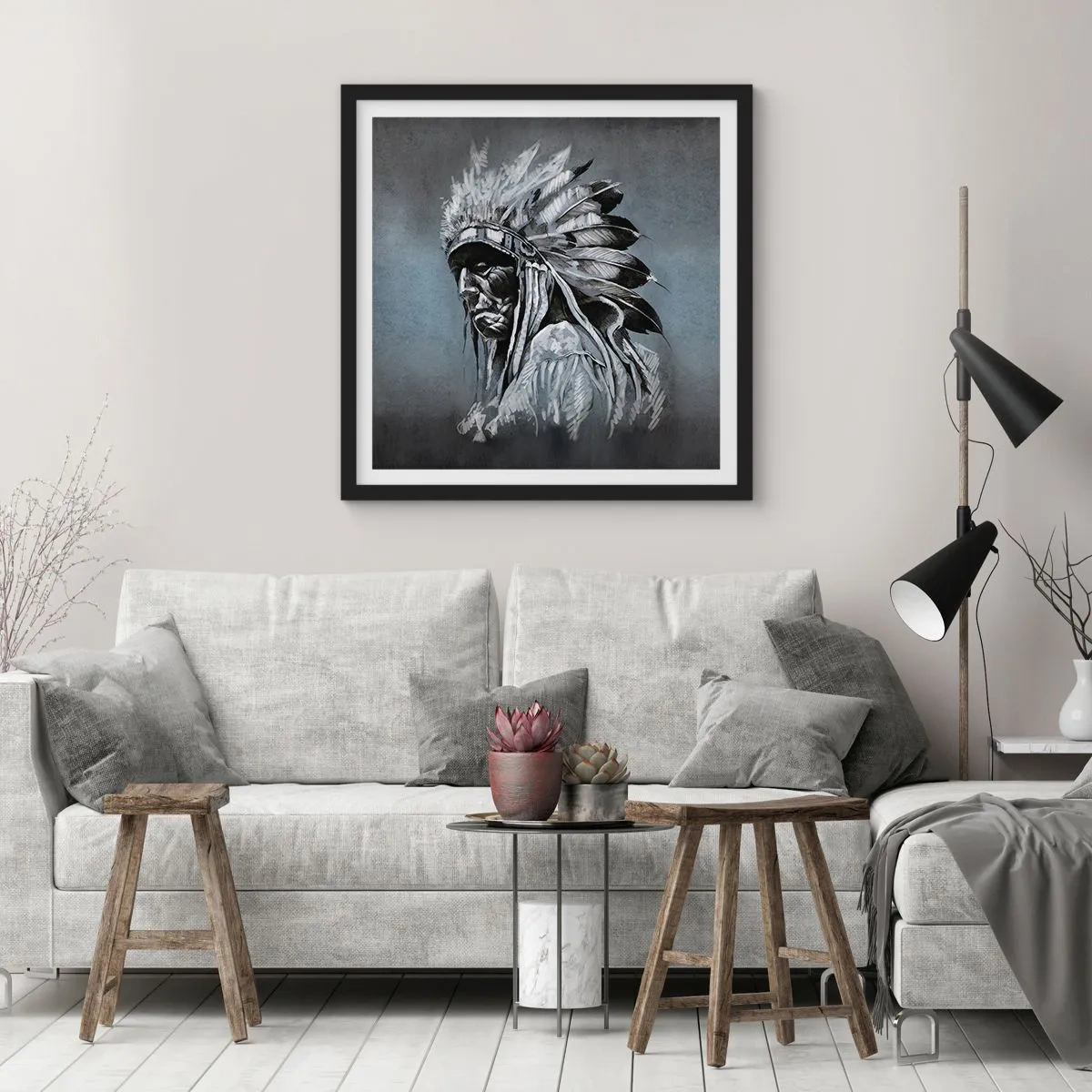 Poster in cornice nera - Ritorno alle radici - 50x50 cm