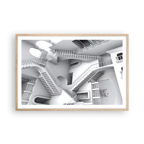 Poster in cornice rovere chiaro - Il paradosso dello spazio - 91x61 cm