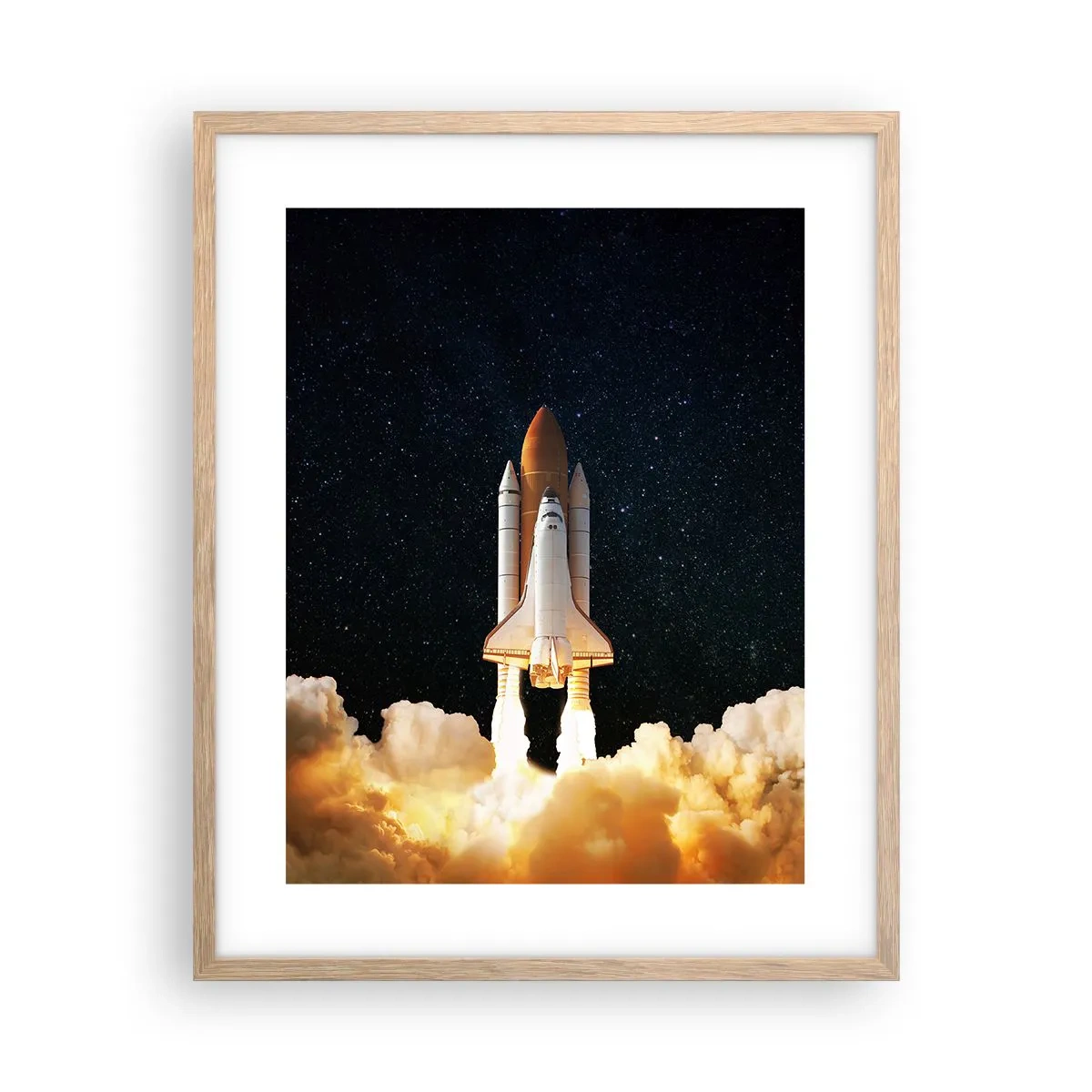 Poster in cornice rovere chiaro - Ad astra! - 40x50 cm