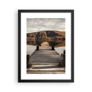 Poster in cornice nera - Paesaggio nel silenzio - 30x40 cm
