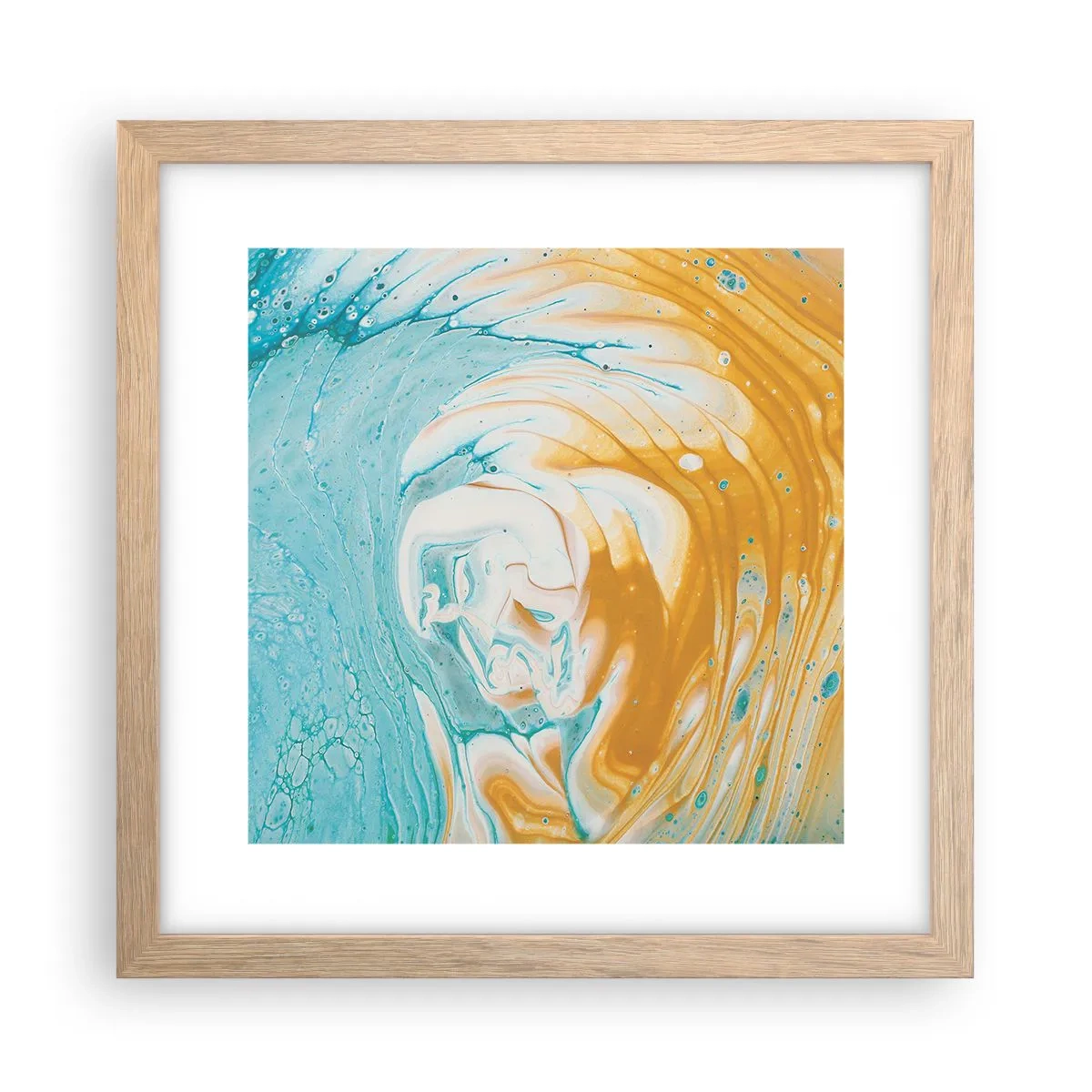 Poster in cornice rovere chiaro - Vortice pastello - 30x30 cm