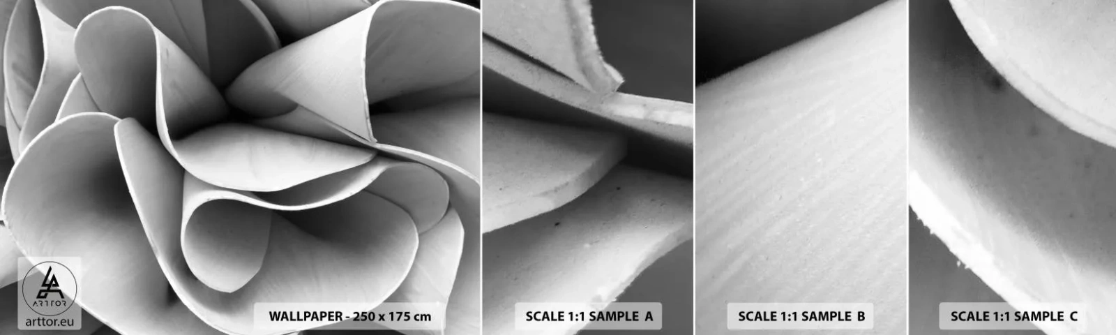 Campione di Fotomurale Adesivo Deluxe Sticker - Avviene nello spazio - Astrazione, Pezzo, Bianco e nero - 100x30 cm