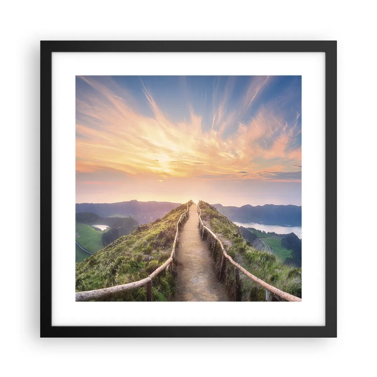 Poster in cornice nera - Vicino al cielo - 40x40 cm