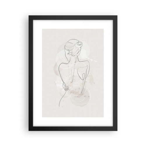 Poster in cornice nera - Come uno strumento delicato - 30x40 cm