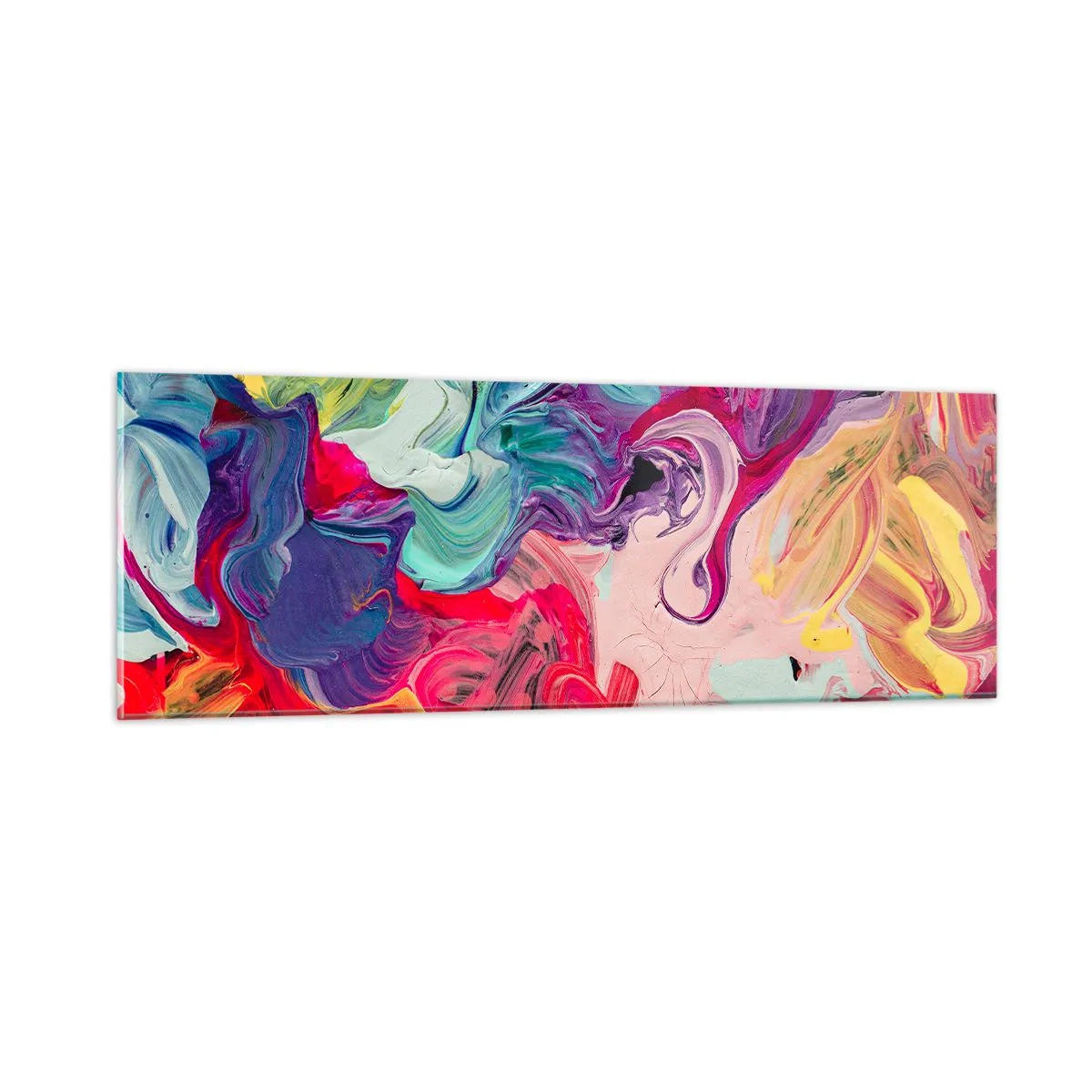 Quadro su vetro - La nascita dei colori - 90x30 cm