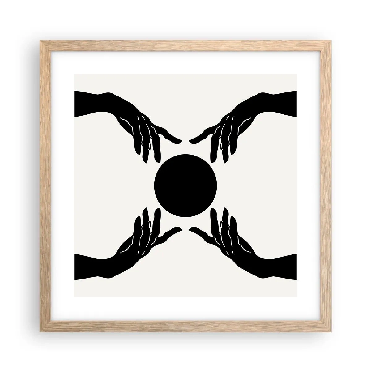 Poster in cornice rovere chiaro - Segno misterioso - 40x40 cm