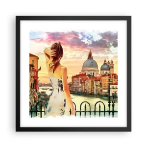 Poster in cornice nera - Se un'avventura allora solo a... - 40x40 cm