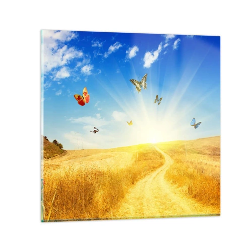 Quadro su vetro - Come non amare l'estate? - 70x70 cm