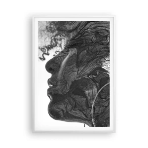 Poster in cornice bianca - Aggrovigliata nei sogni - 70x100 cm