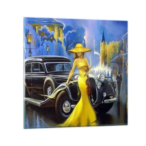 Quadro su vetro - Notturno per violino e amore - 70x70 cm