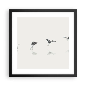 Poster in cornice nera - Quattro semplici passi - 40x40 cm