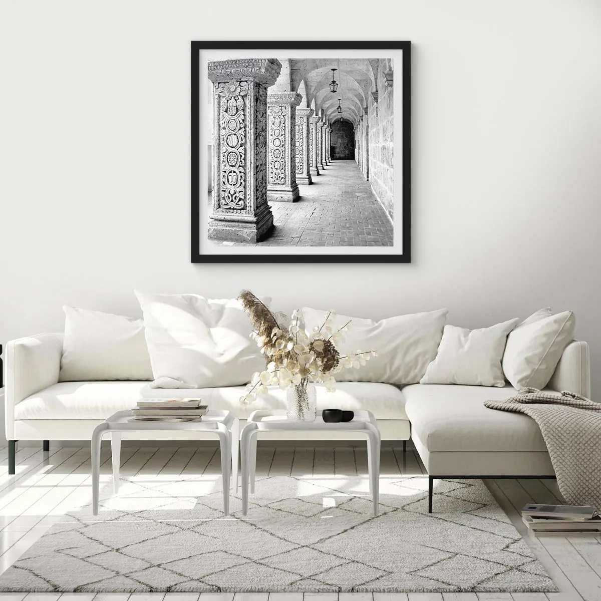 Poster in cornice nera - Dove porterà? - 60x60 cm