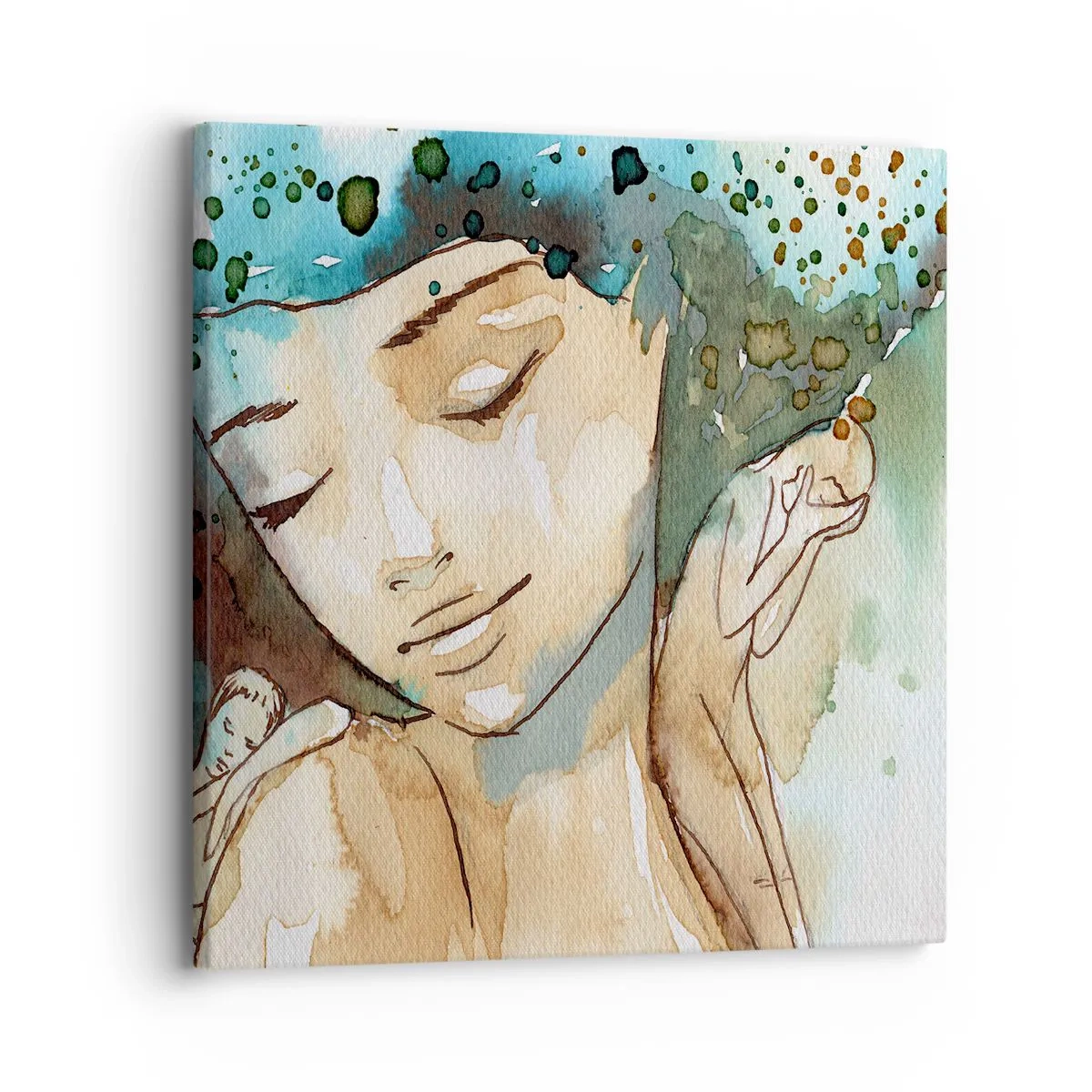 Quadro su tela - Stampe su Tela - Lady in blue - 30x30 cm