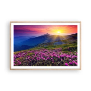 Poster in cornice rovere chiaro - Odore di mugo e profumo di erbe - 91x61 cm