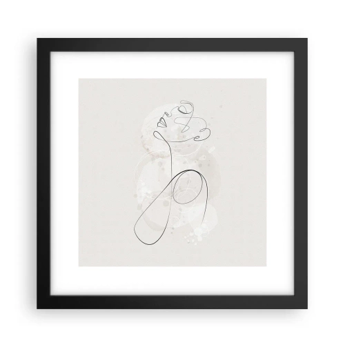 Poster in cornice nera - La spirale della bellezza - 30x30 cm