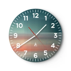 Orologio da parete - Orologio in Vetro - Astrazione: onde di luce - 40x40 cm