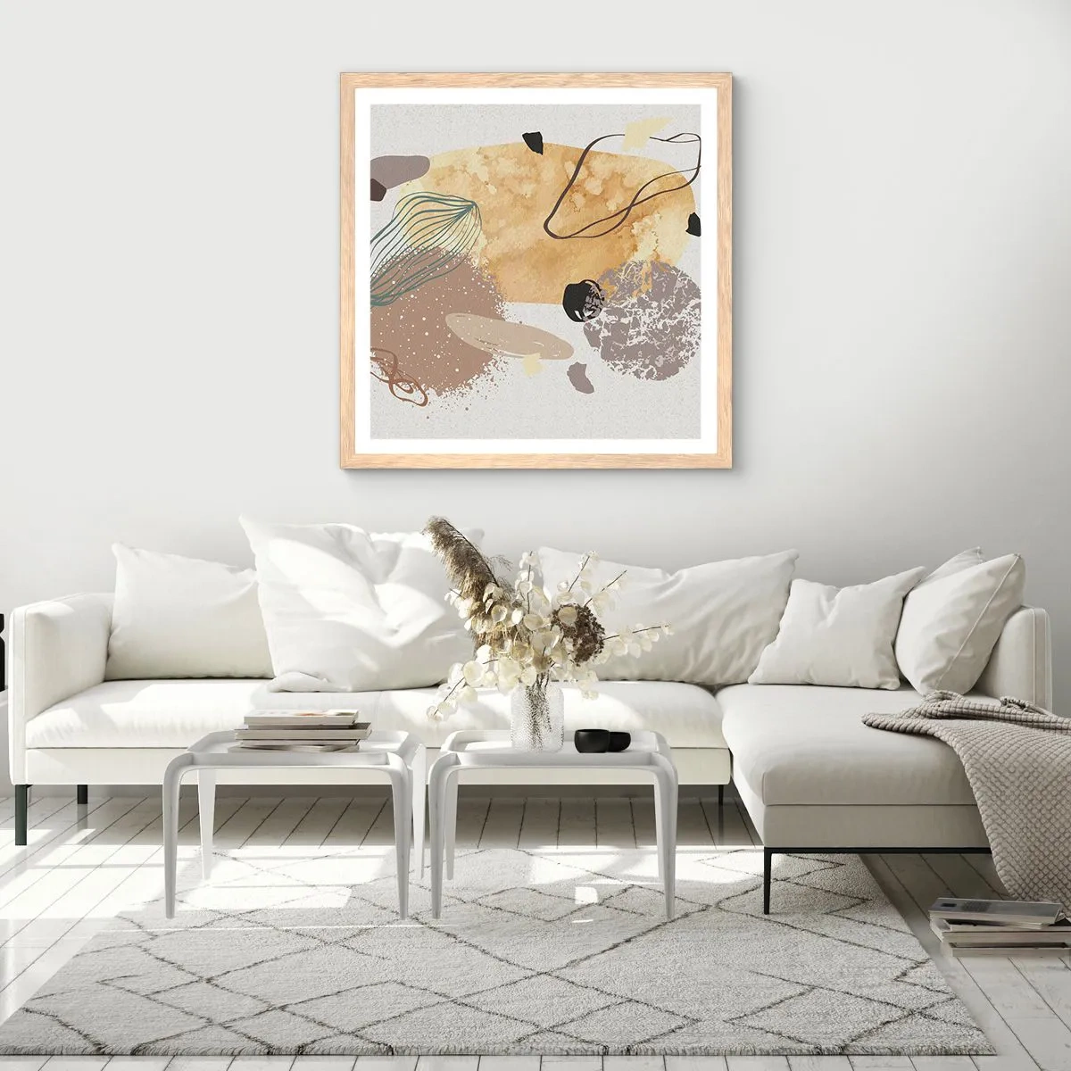 Poster in cornice rovere chiaro - Schizzologia applicata - 30x30 cm