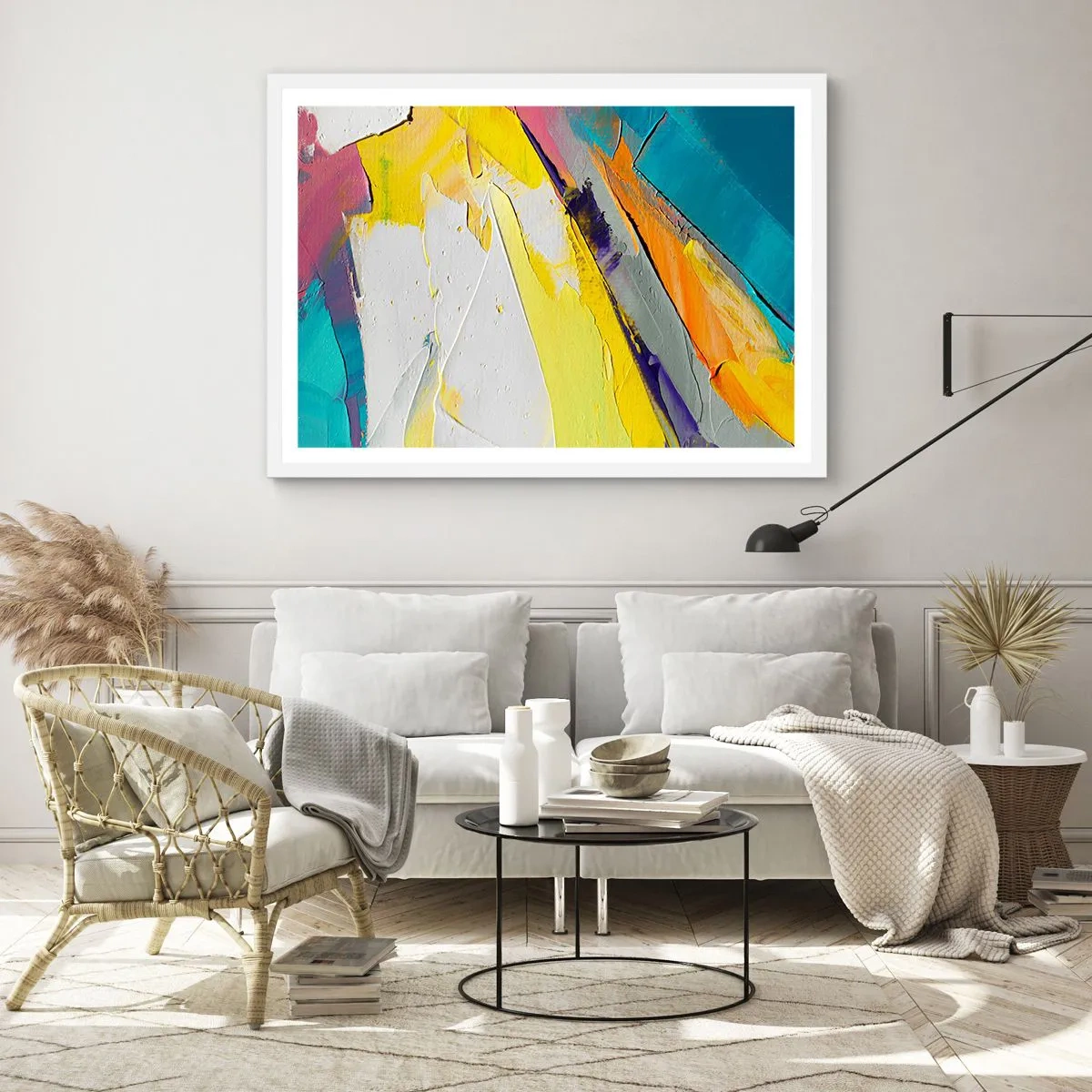 Poster in cornice bianca - Anatomia della luce - 100x70 cm