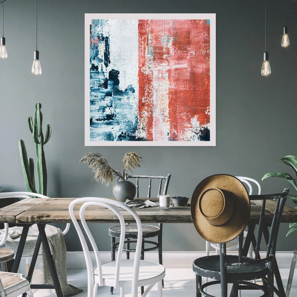 Poster - Astratto in due metà - 40x40 cm