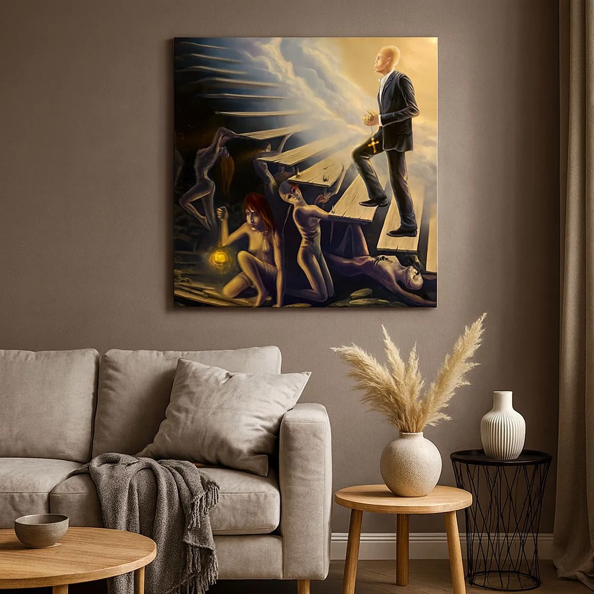 Quadro su tela - Stampe su Tela - Viaggio dantesco verso la luce - 30x30 cm