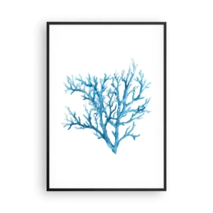 Poster in cornice nera - Filigrana marina - 70x100 cm