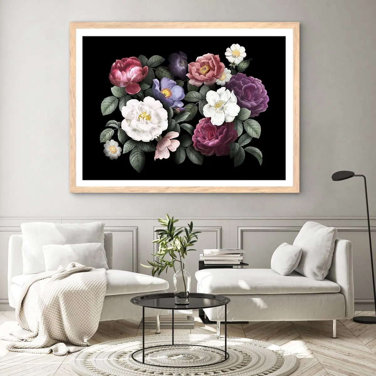 Poster in cornice rovere chiaro - Dal giardino inglese - 40x30 cm