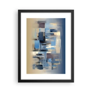 Poster in cornice nera - Struttura blu - 30x40 cm