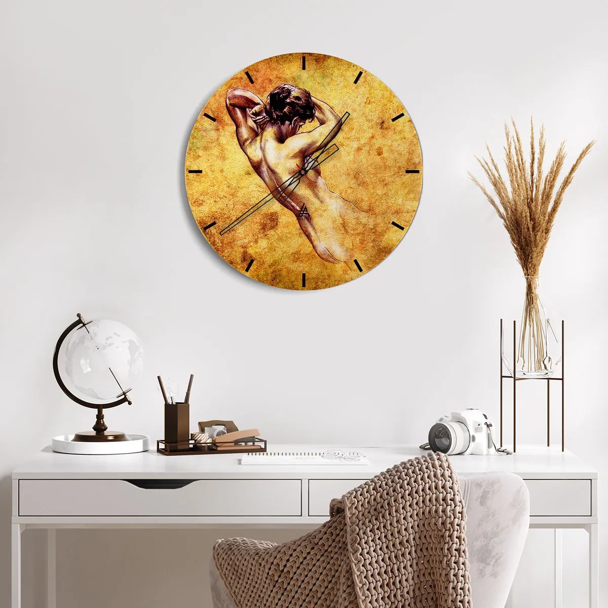 Orologio da parete - Orologio in Vetro - Nuda, ma sempre misteriosa - 40x40 cm