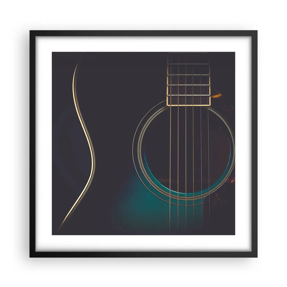 Poster in cornice nera - L'attimo prima del suono - 50x50 cm