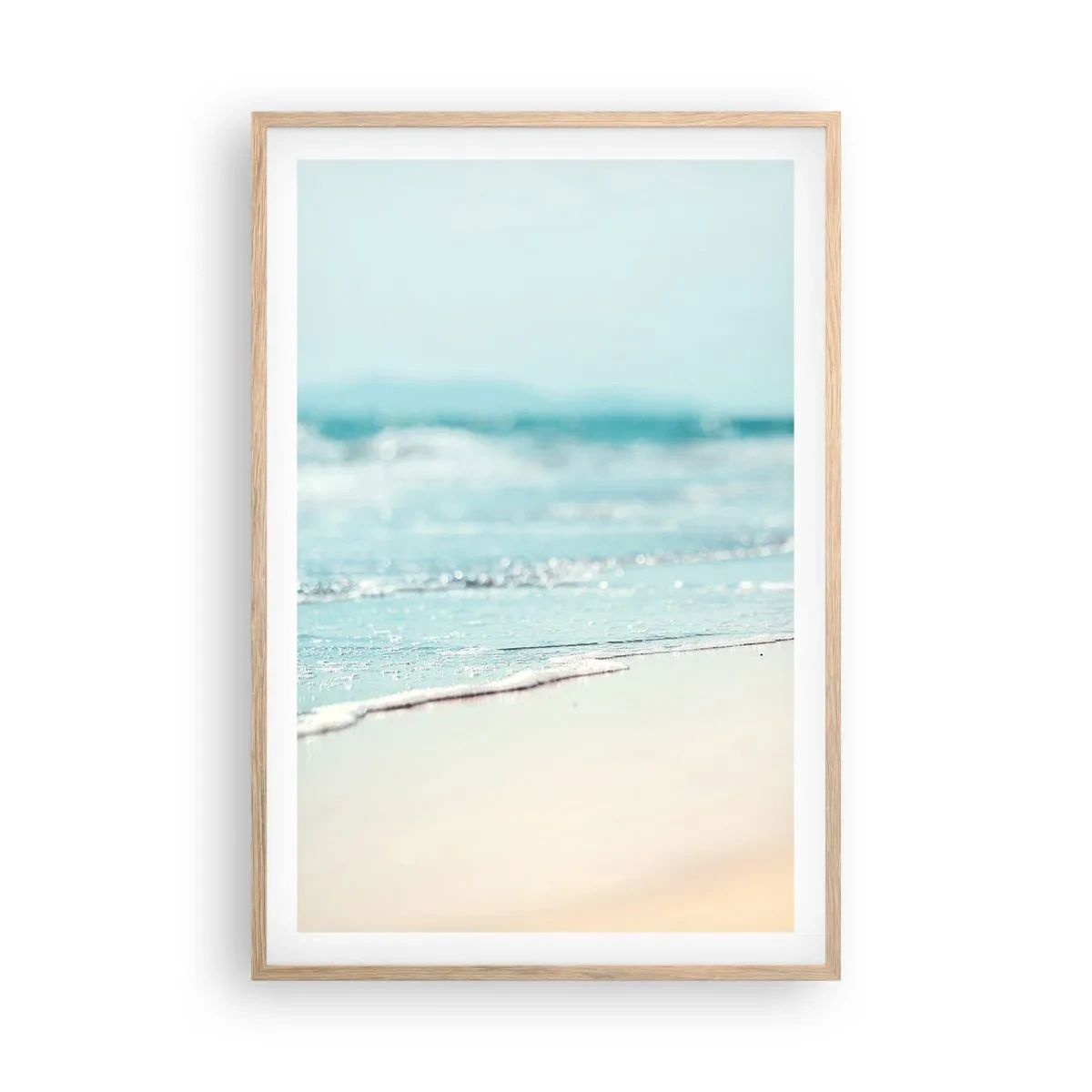 Poster in cornice rovere chiaro - Calore e rumore - 61x91 cm