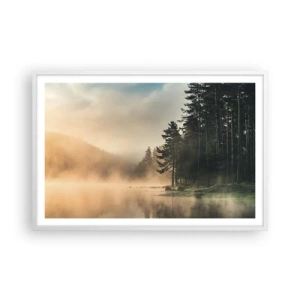 Poster in cornice bianca - La nascita del giorno - 91x61 cm