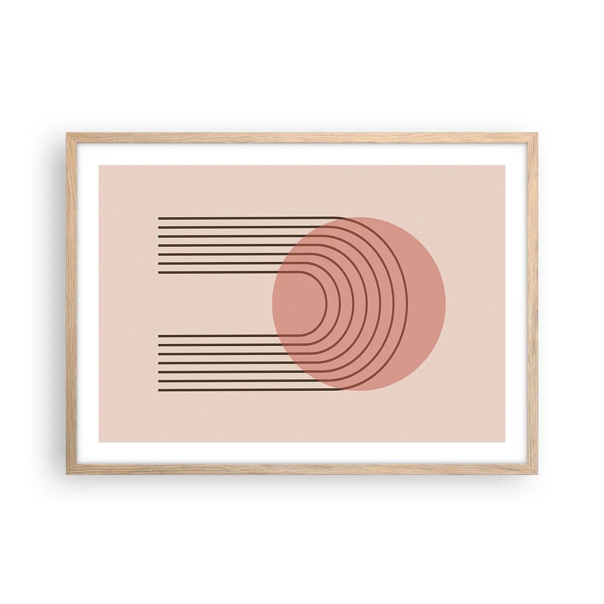 Poster in cornice rovere chiaro - Attrazione irresistibile - 70x50 cm