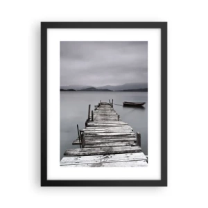 Poster in cornice nera - Domani puoi partire - 30x40 cm