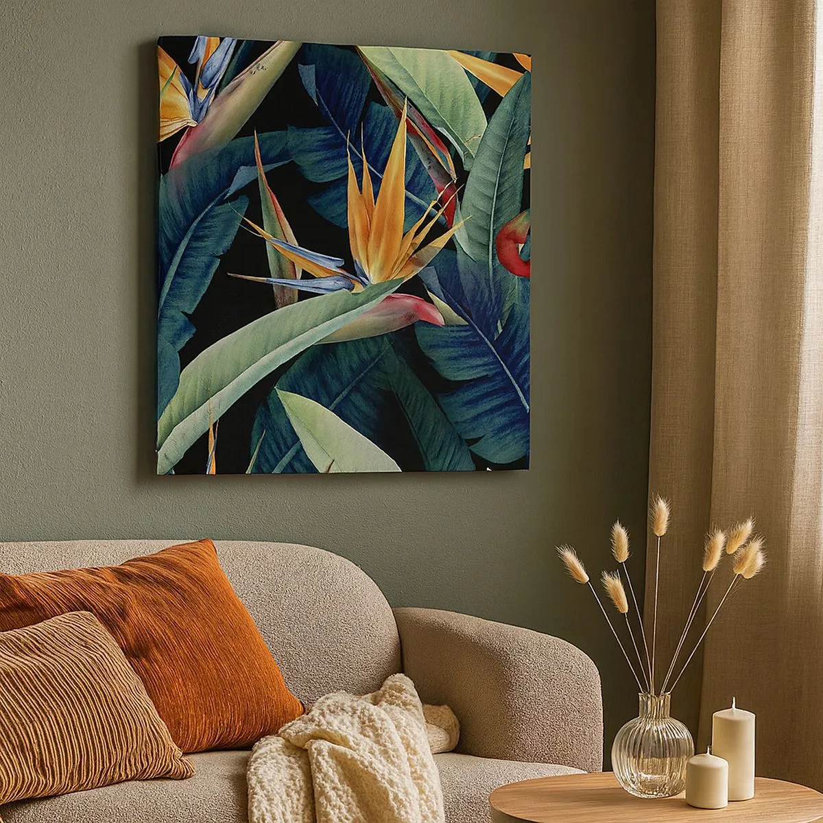 Quadro su tela - Stampe su Tela - I fiori fiammeggianti dei tropici - 30x30 cm