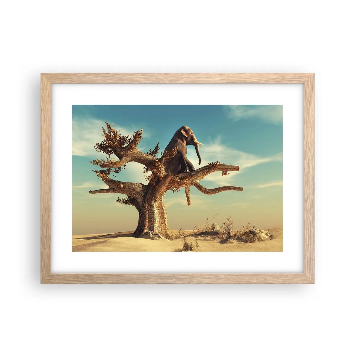 Poster in cornice rovere chiaro - Nuovo punto di vista - 40x30 cm