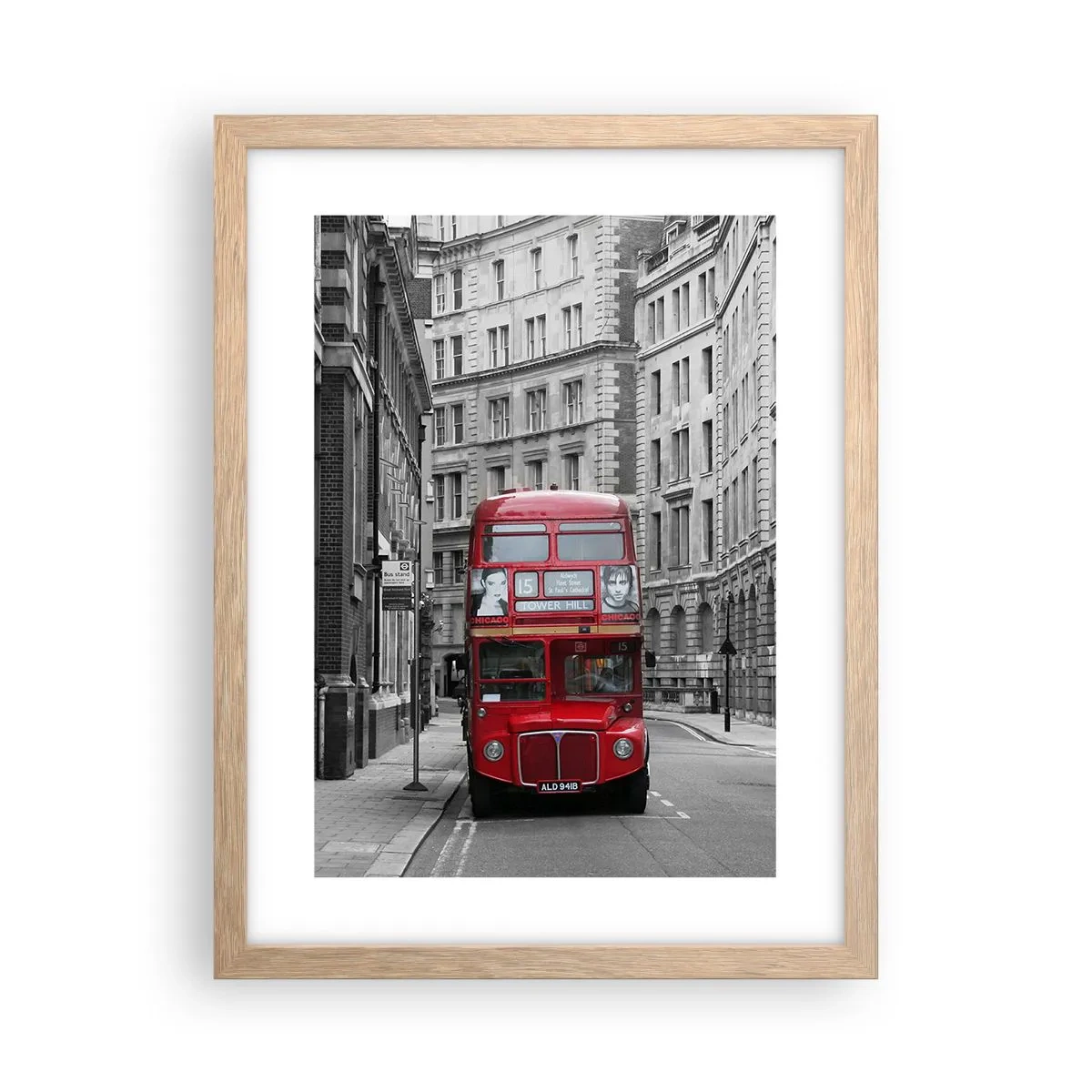 Poster in cornice rovere chiaro - Il quotidiano non deve essere grigio - 30x40 cm