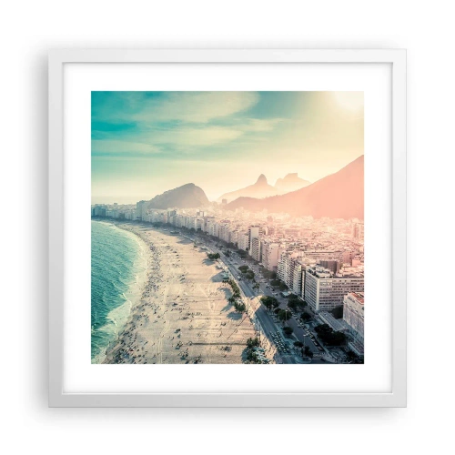 Poster in cornice bianca - Vacanze senza fine a Rio - 40x40 cm
