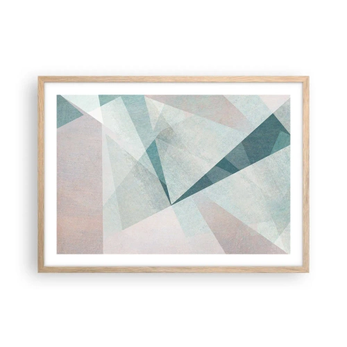 Poster in cornice rovere chiaro - Con calma ma dinamicamente - 70x50 cm
