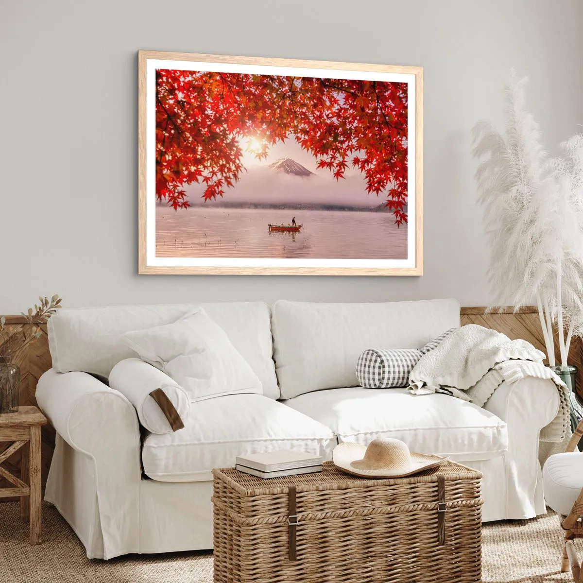 Poster in cornice rovere chiaro - Nell'atmosfera del Giappone - 91x61 cm