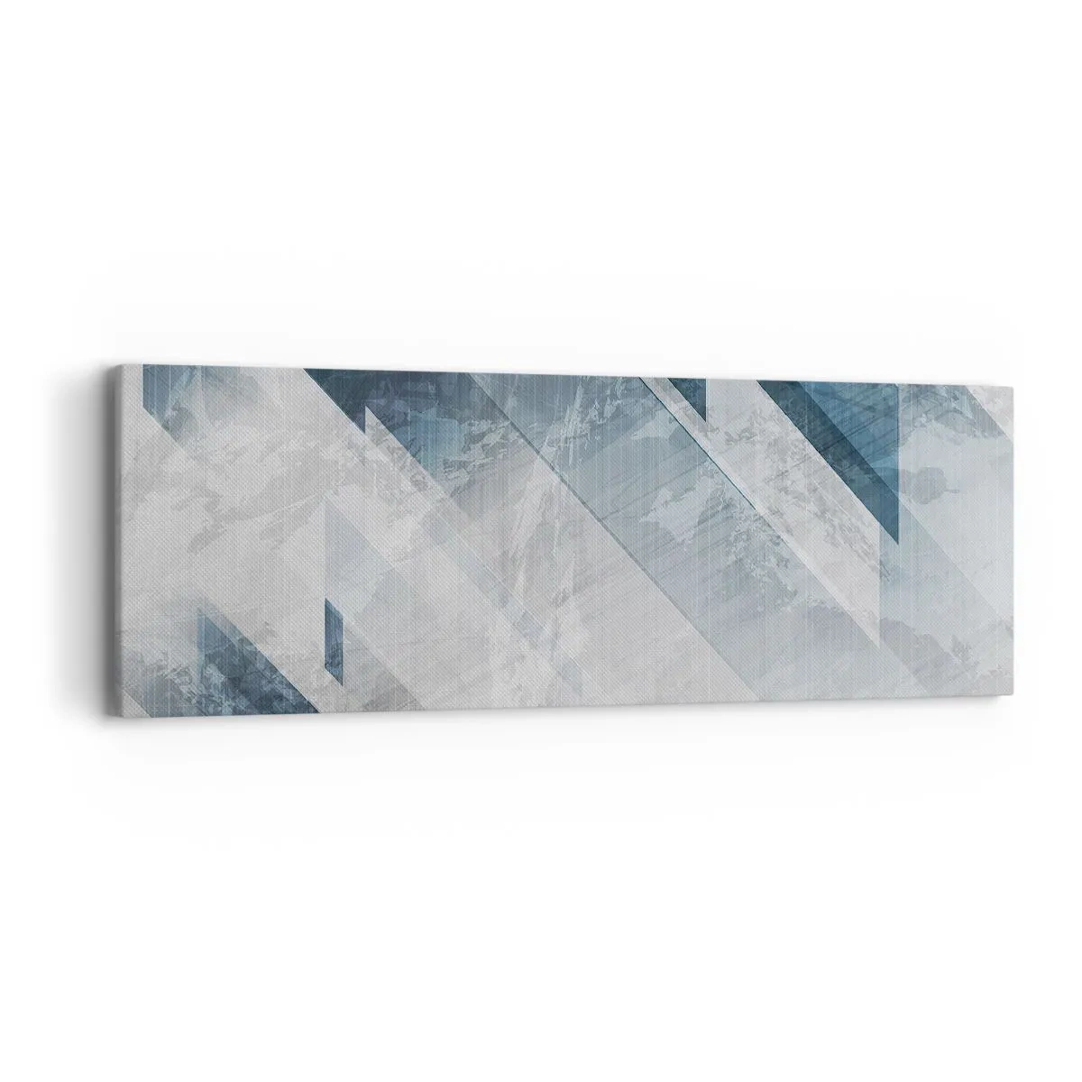 Quadro su tela - Stampe su Tela - Composizione spaziale: movimento in grigio - 90x30 cm
