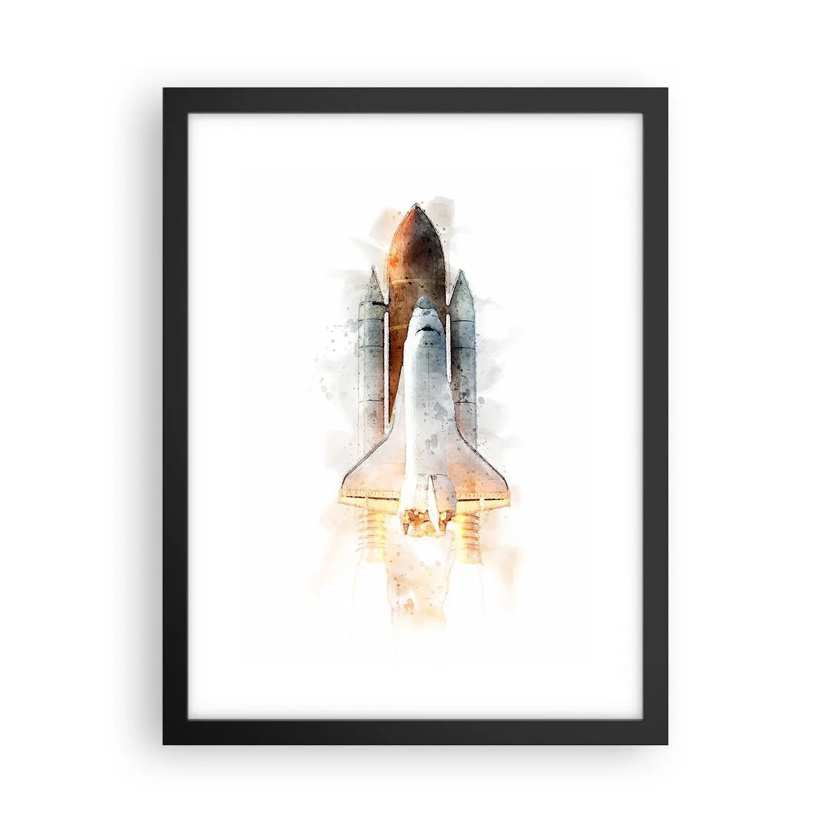 Poster in cornice nera - La partenza degli esploratori - 30x40 cm